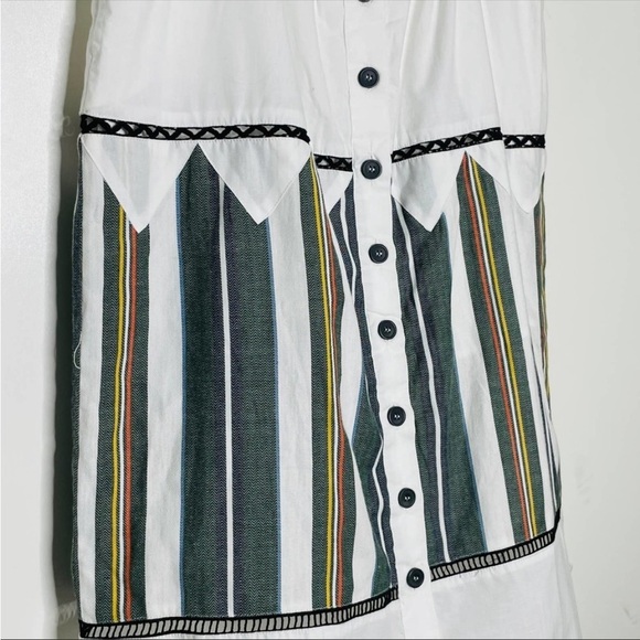 ASOS Button Front Stripe Detail Midi Skirt Size 6 - Picture 6 of 7